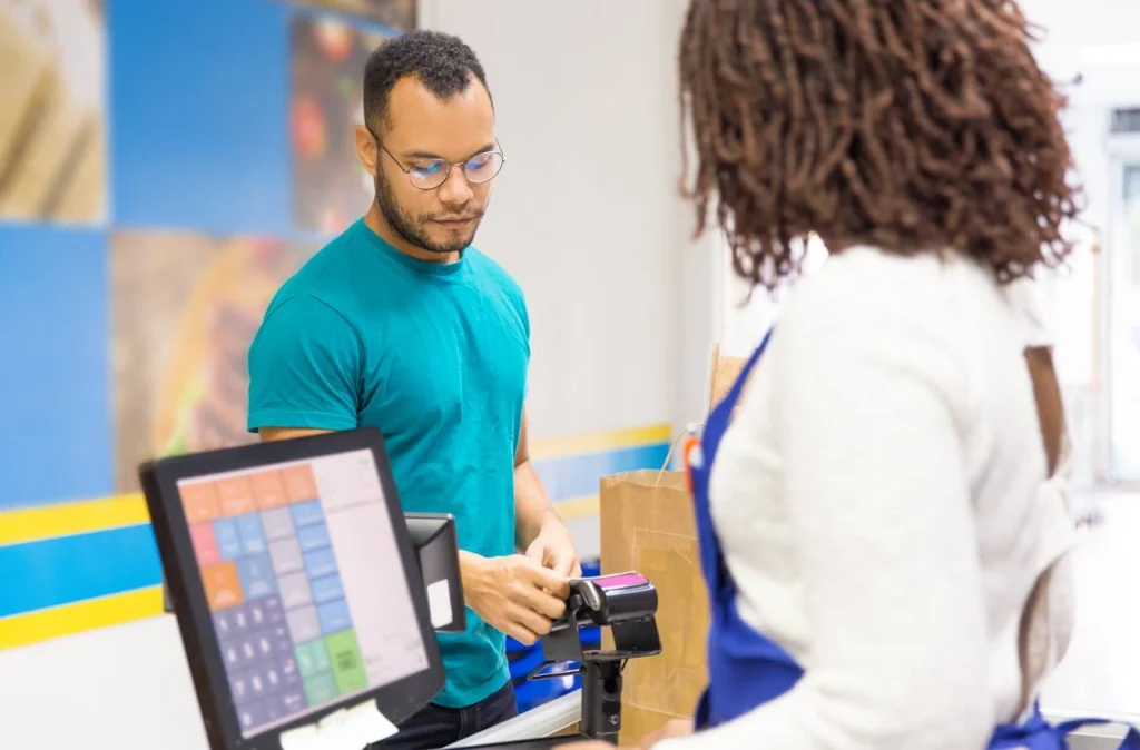 Customer checkout with integrated POS inventory solution