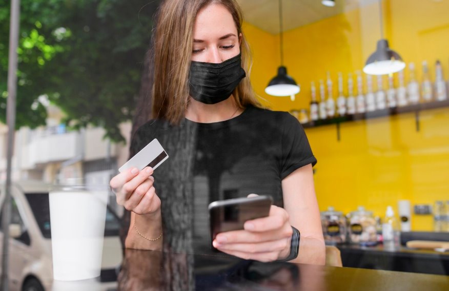 Customer making secure wireless card payment easily