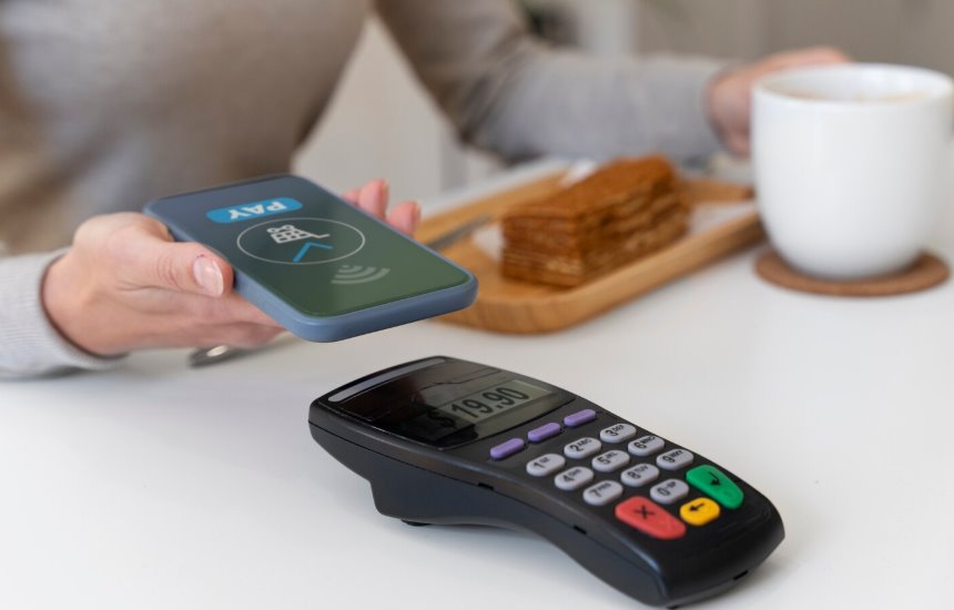 Wireless credit terminal enabling secure business payments
